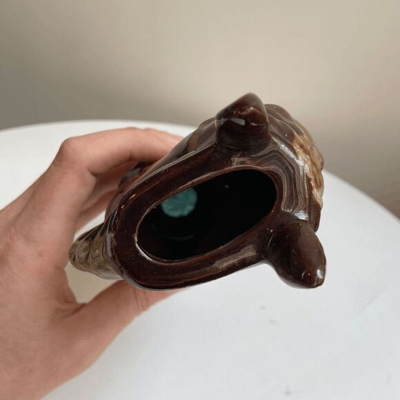 Vtg Horse Table Lighter Figurine Brown Handpainted Blue Eyes Made in Japan 7" - Picture 2 of 12